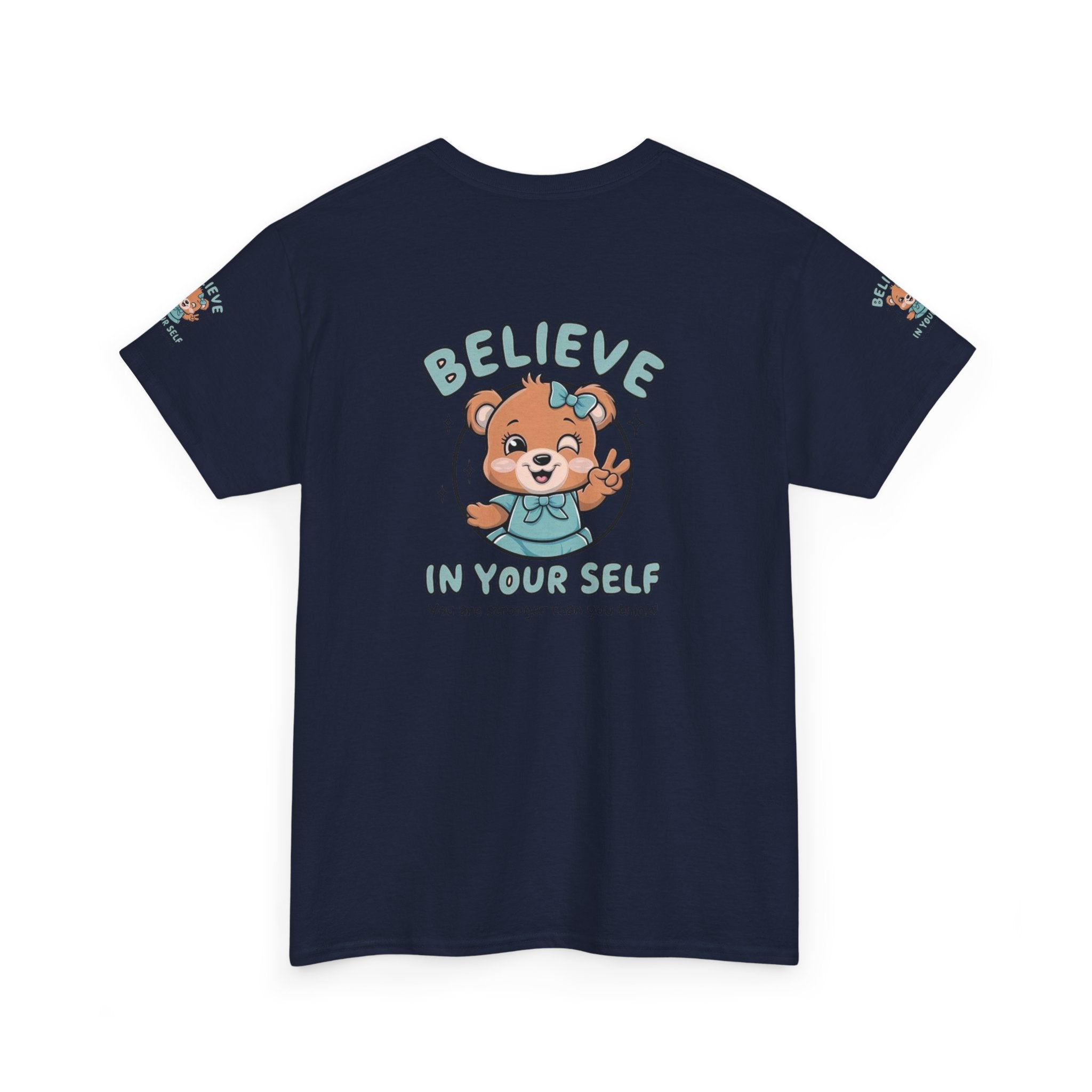 Believe in Yourself T-Shirt – Cute Motivational Bear Design for Kids