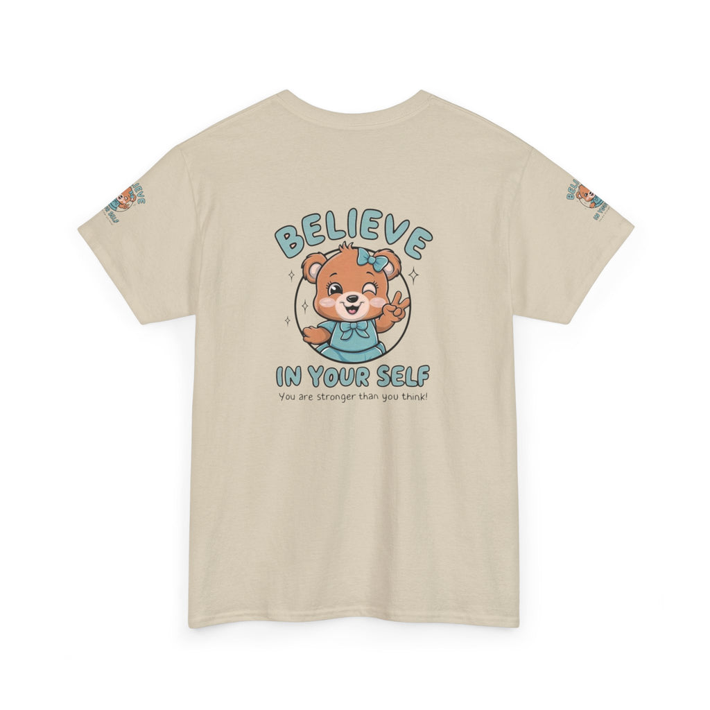 Believe in Yourself T-Shirt – Cute Motivational Bear Design for Kids