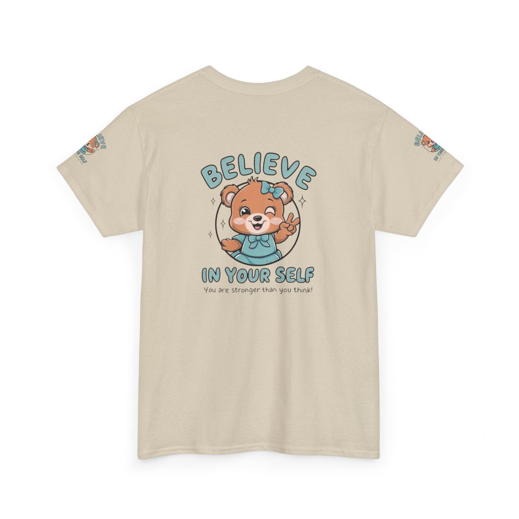 Believe in Yourself T-Shirt – Cute Motivational Bear Design for Kids