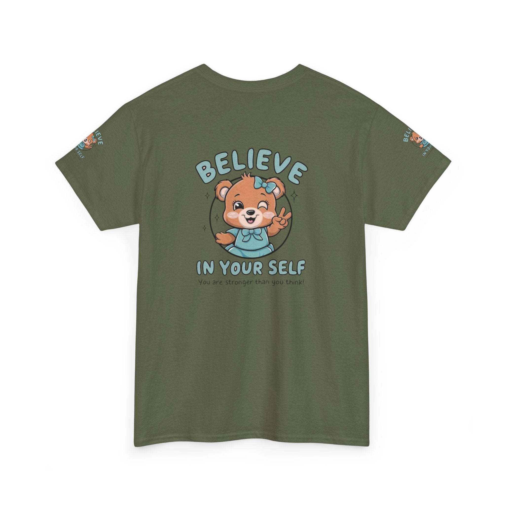 Believe in Yourself T-Shirt – Cute Motivational Bear Design for Kids
