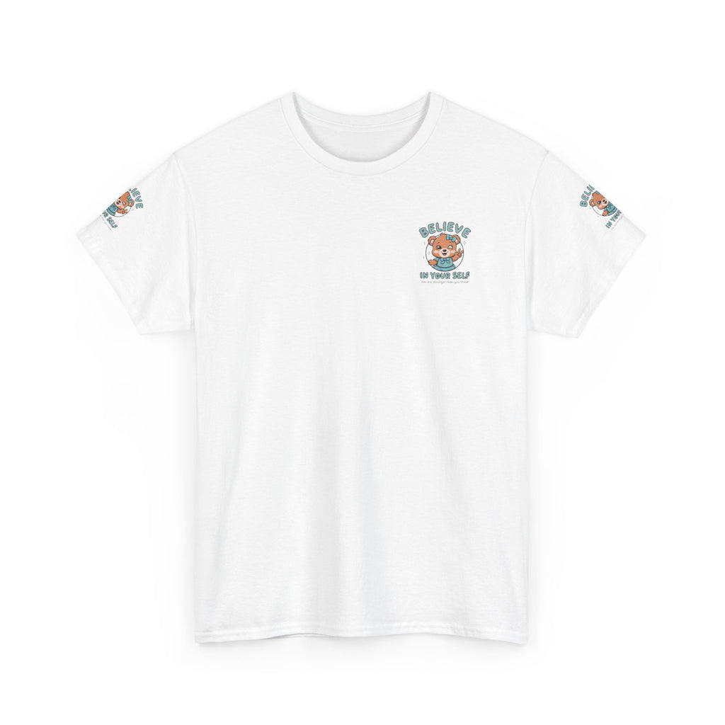 Believe in Yourself T-Shirt – Cute Motivational Bear Design for Kids