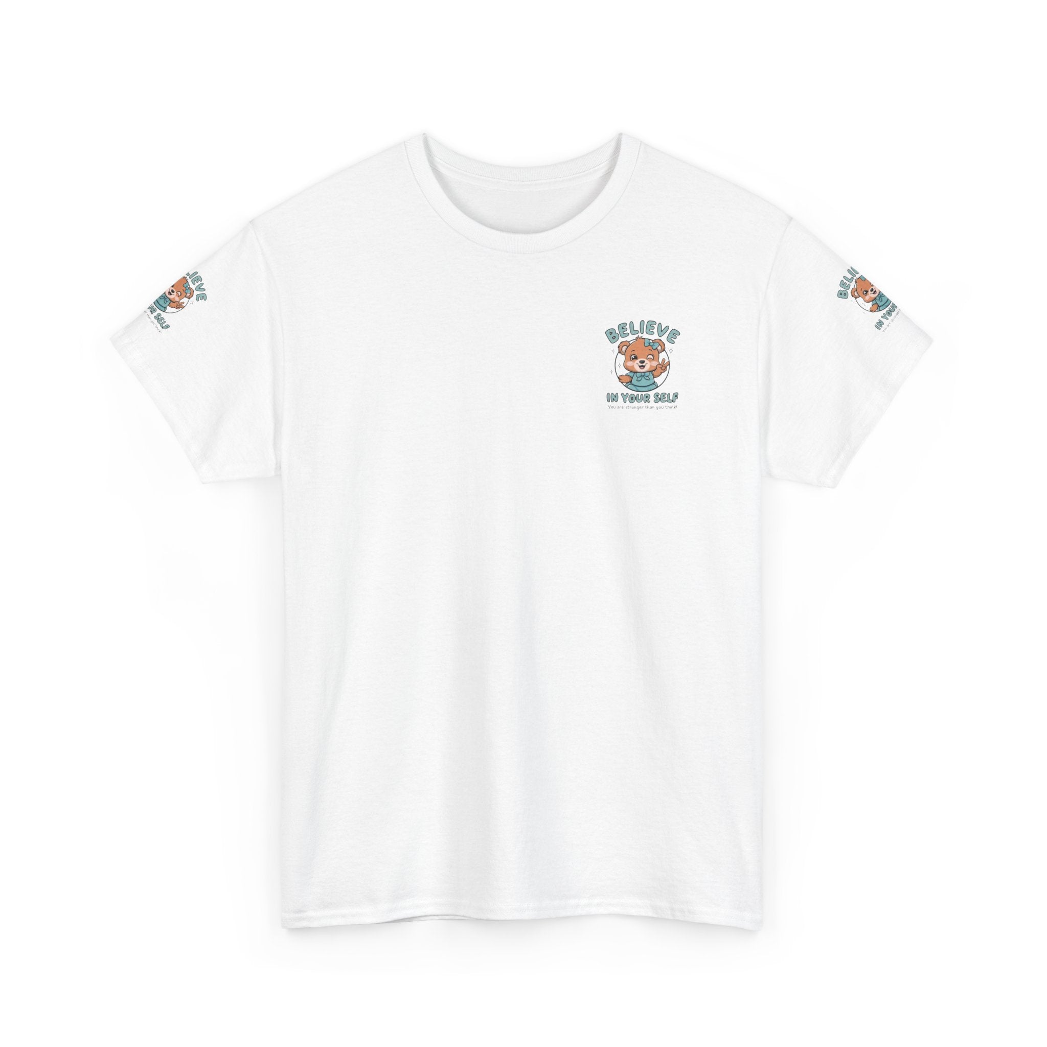 Believe in Yourself T-Shirt – Cute Motivational Bear Design for Kids