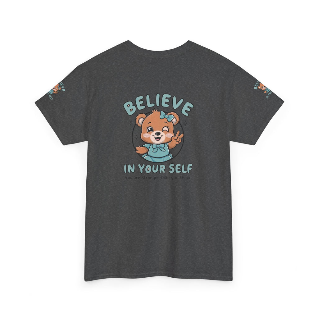 Believe in Yourself T-Shirt – Cute Motivational Bear Design for Kids
