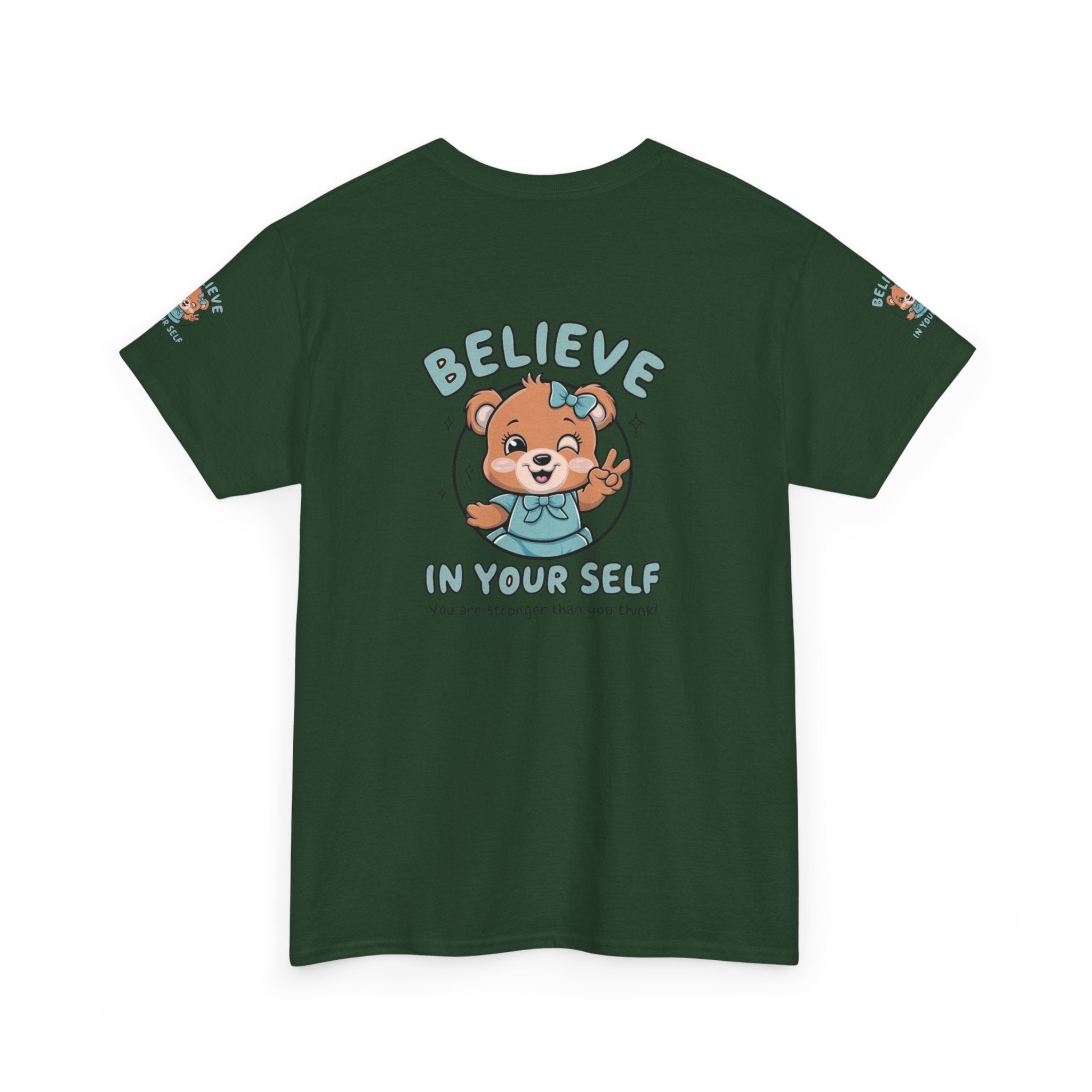 Believe in Yourself T-Shirt – Cute Motivational Bear Design for Kids