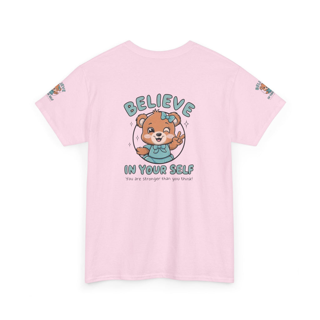 Believe in Yourself T-Shirt – Cute Motivational Bear Design for Kids
