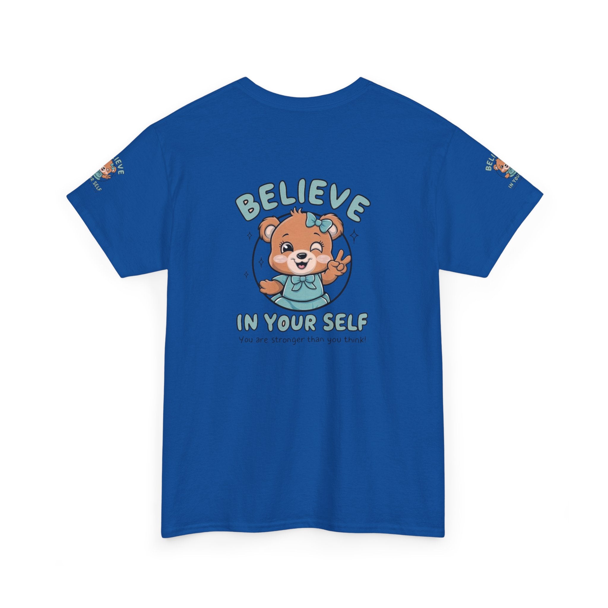 Believe in Yourself T-Shirt – Cute Motivational Bear Design for Kids