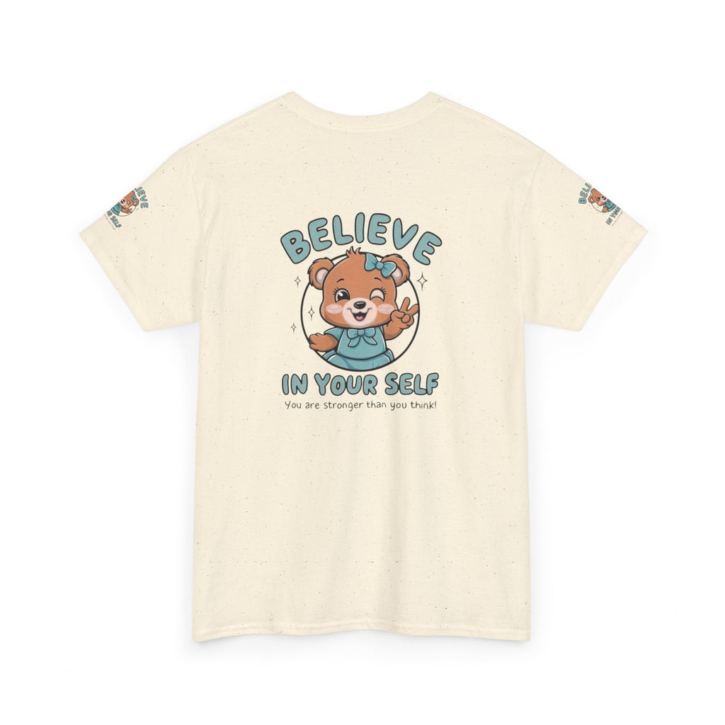 Believe in Yourself T-Shirt – Cute Motivational Bear Design for Kids