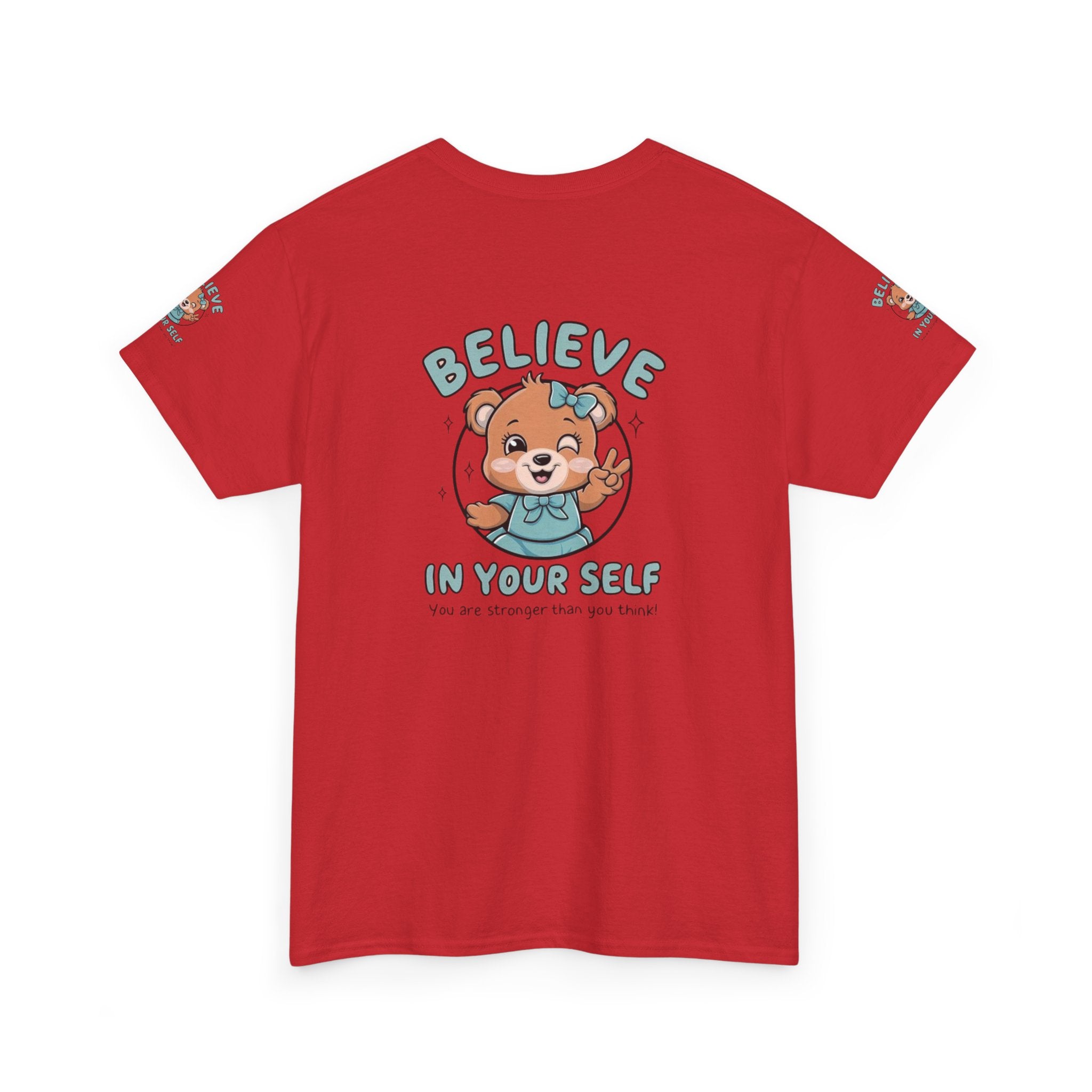 Believe in Yourself T-Shirt – Cute Motivational Bear Design for Kids