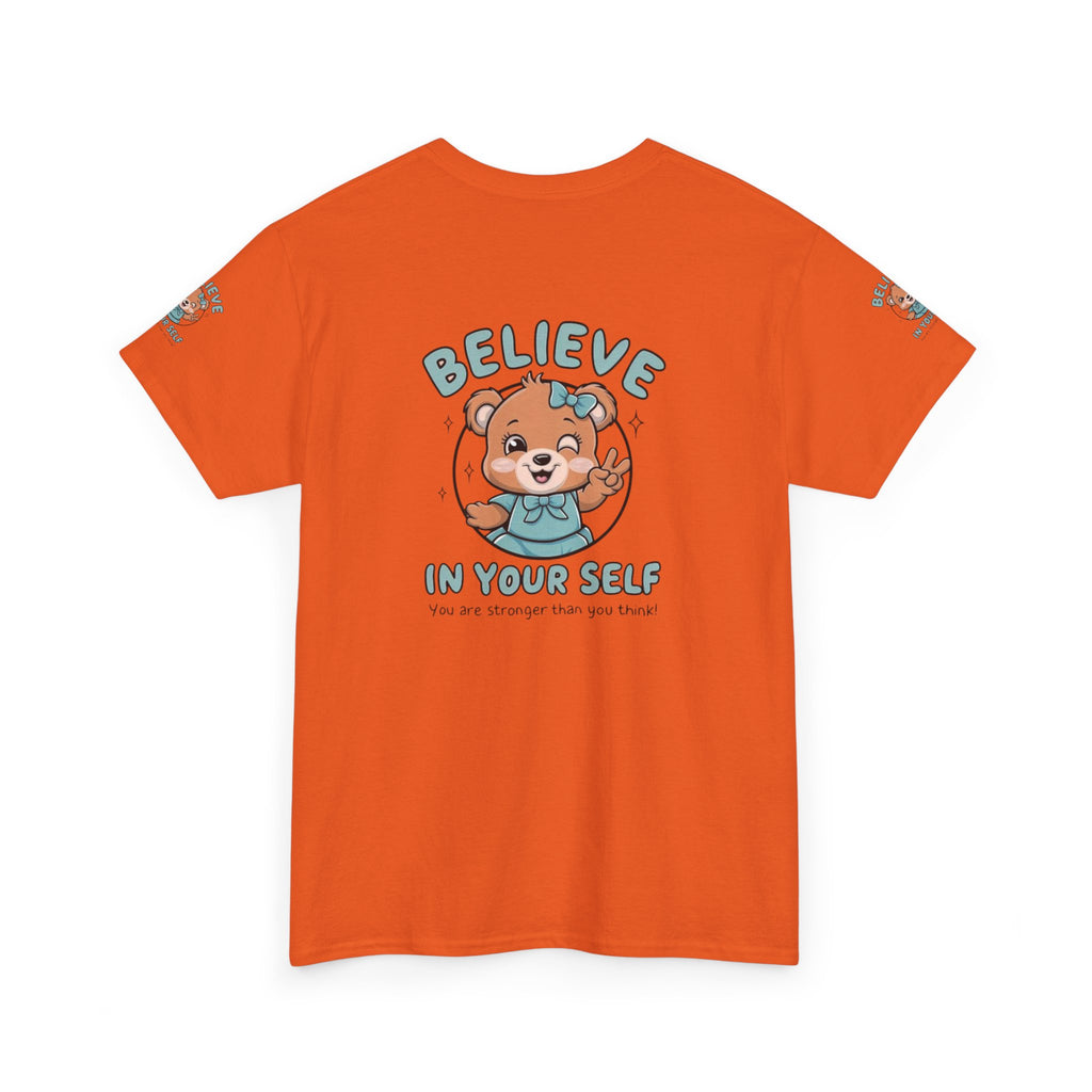 Believe in Yourself T-Shirt – Cute Motivational Bear Design for Kids