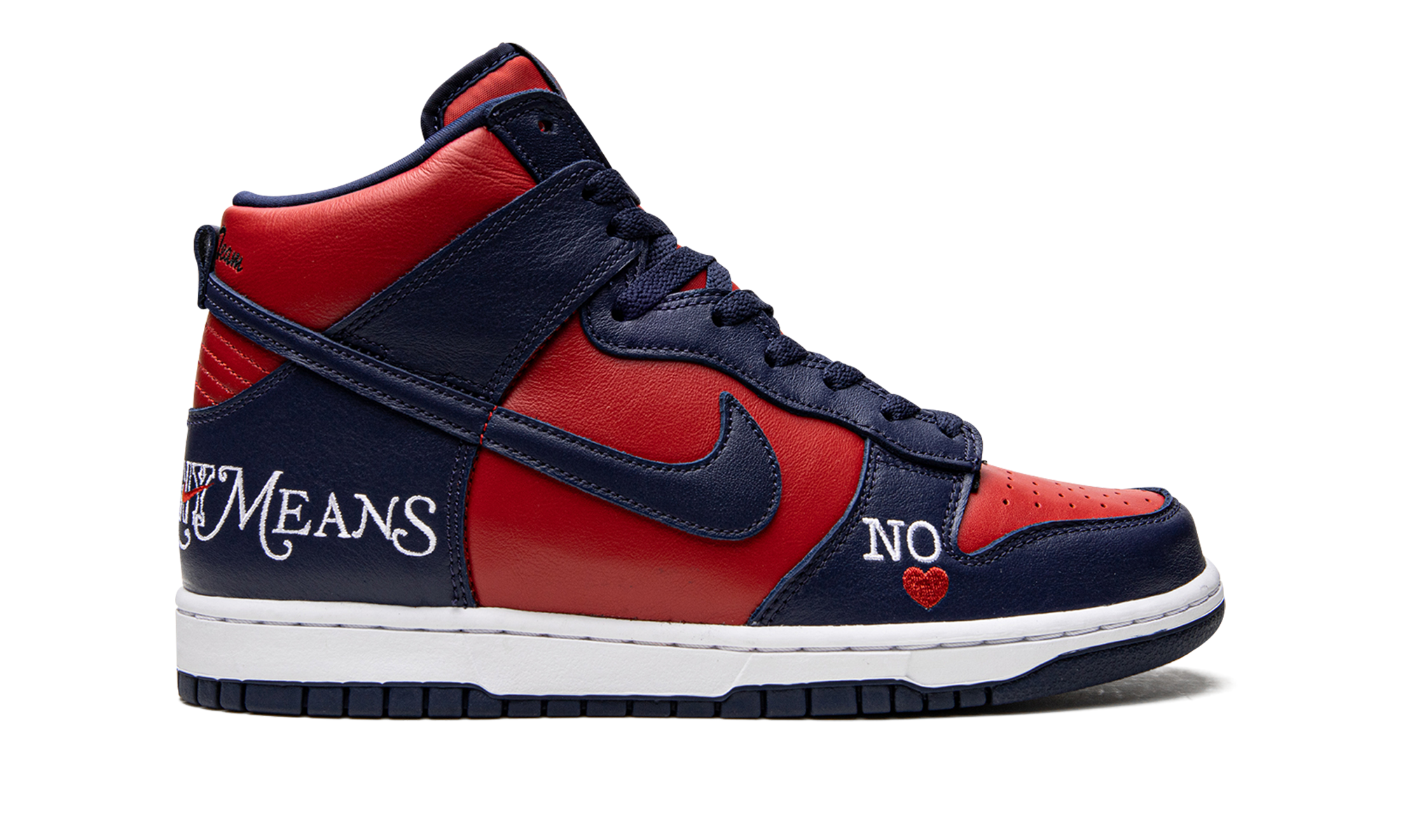 SB Dunk High "Supreme - By Any Means - Navy/Red" DN3741 600