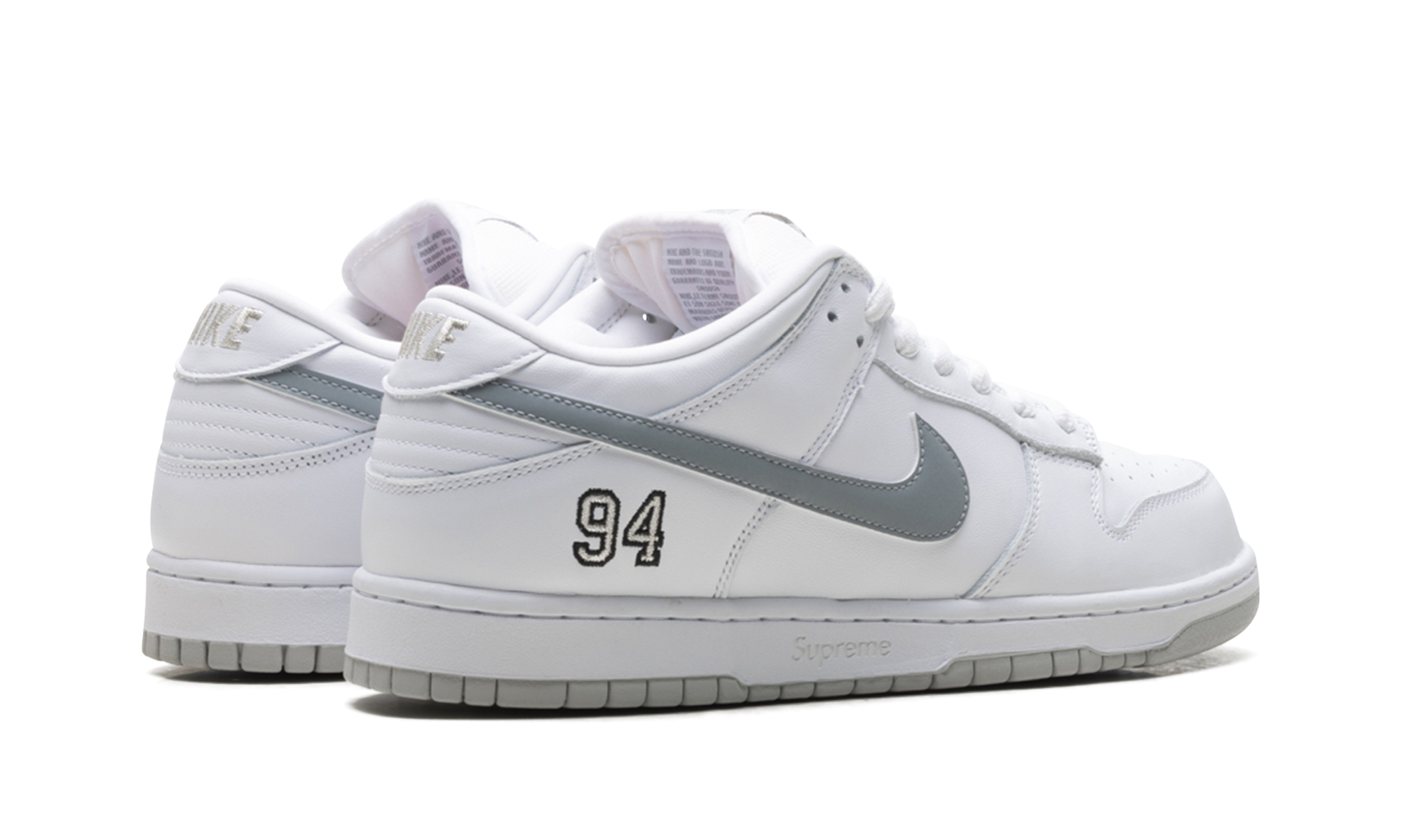 SB Dunk Low "Supreme - White" HQ8487 100
