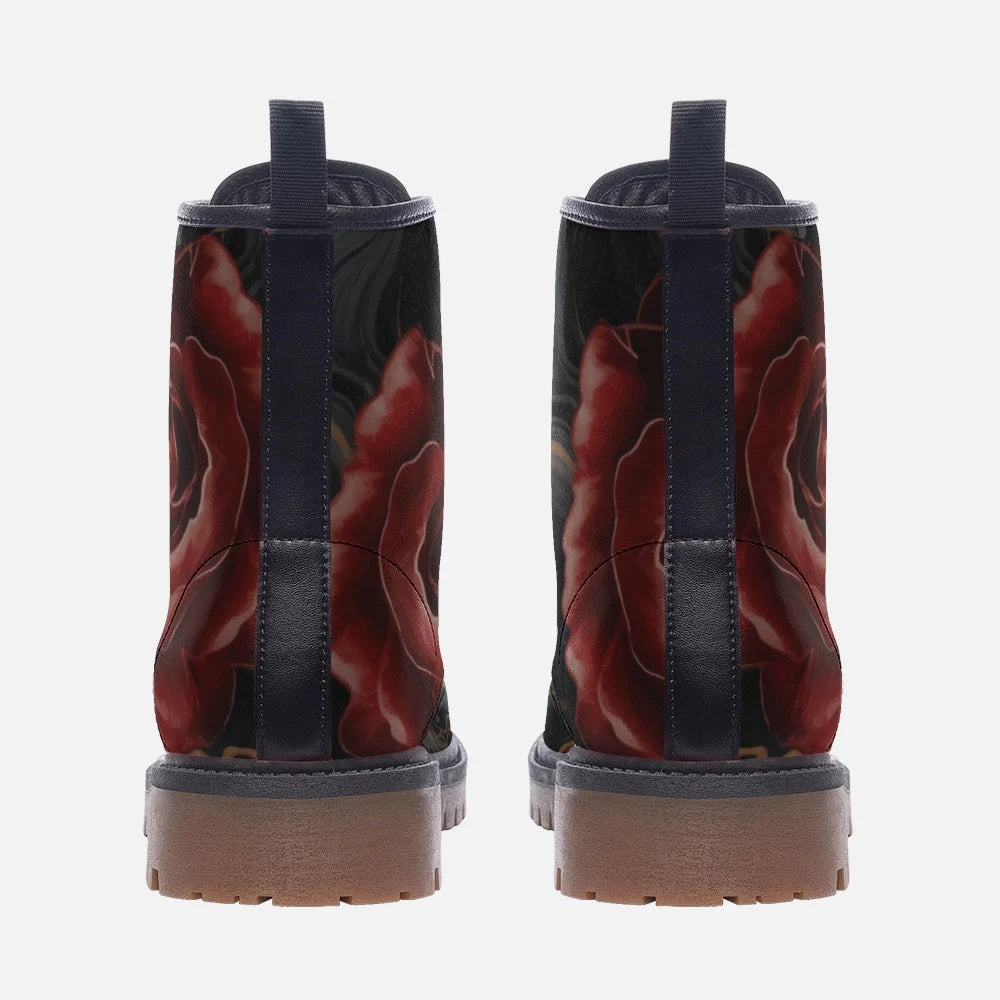 Gothic Rose Vortex Vegan Leather Boots