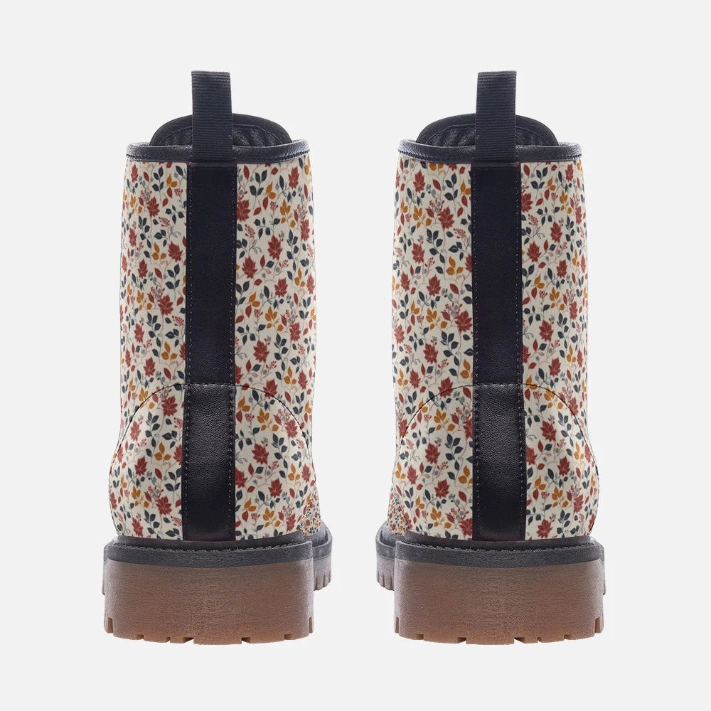Mini Floral Vegan Leather Boots