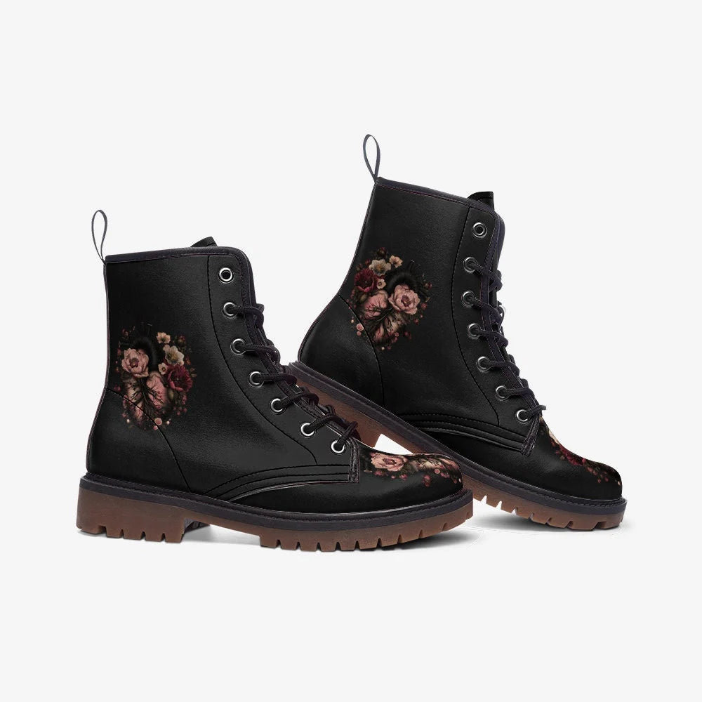 Gothic Heart Vegan Leather Boots