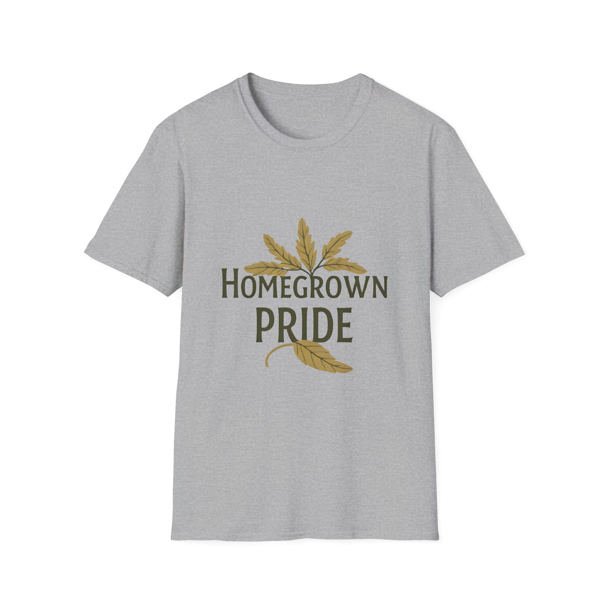 Homegrown Pride T-Shirt Soft Ring-Spun Cotton, Eco-Friendly Tee