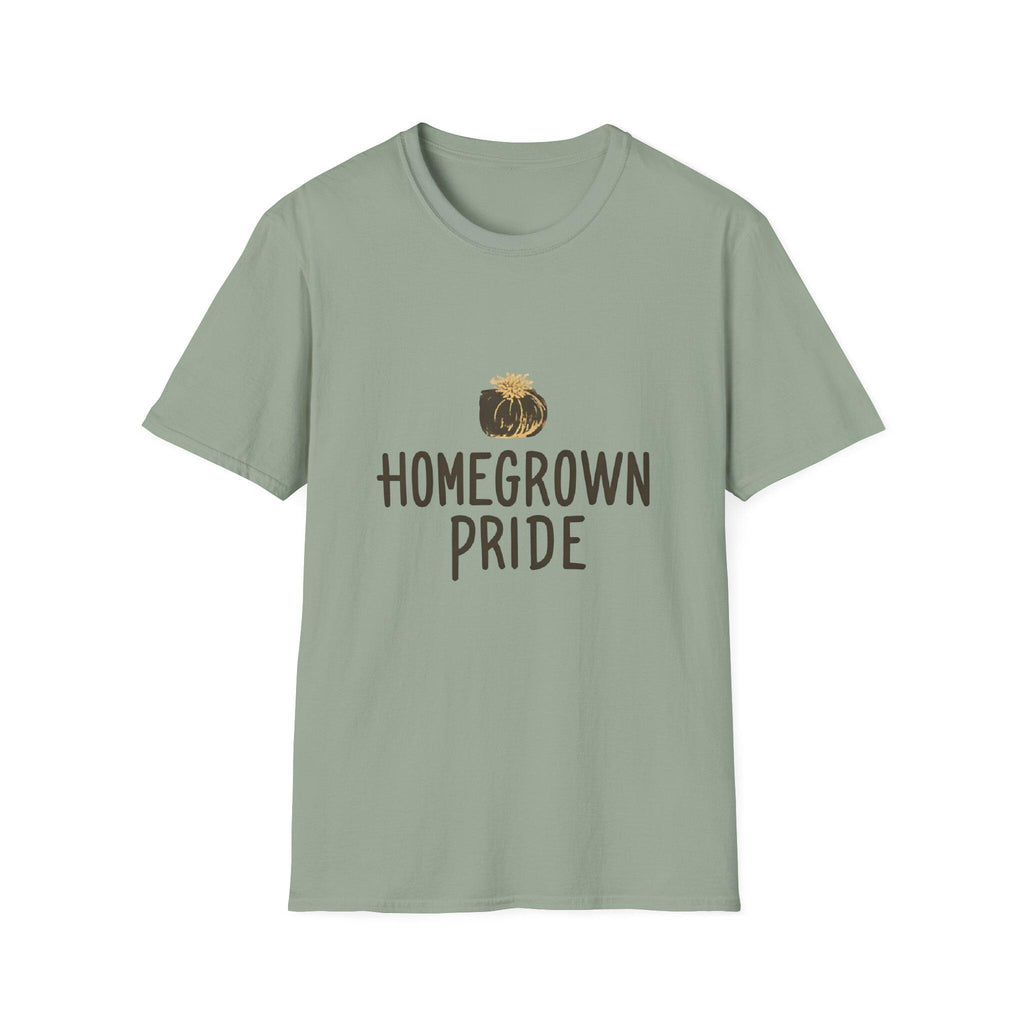 Homegrown Pride T-Shirt Soft Ring-Spun Cotton Tee, Gift for Gardeners