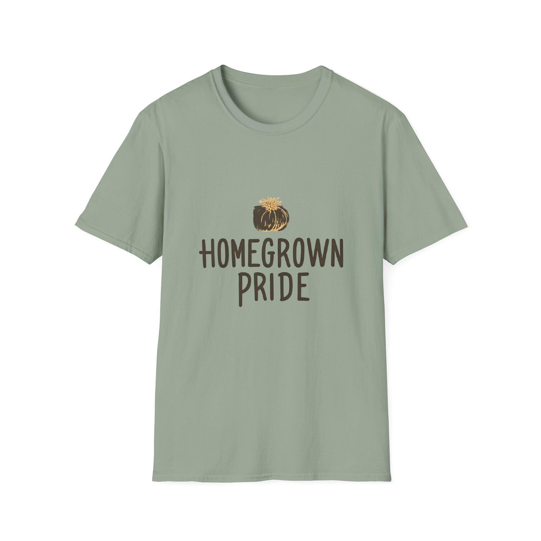 Homegrown Pride T-Shirt Soft Ring-Spun Cotton Tee, Gift for Gardeners