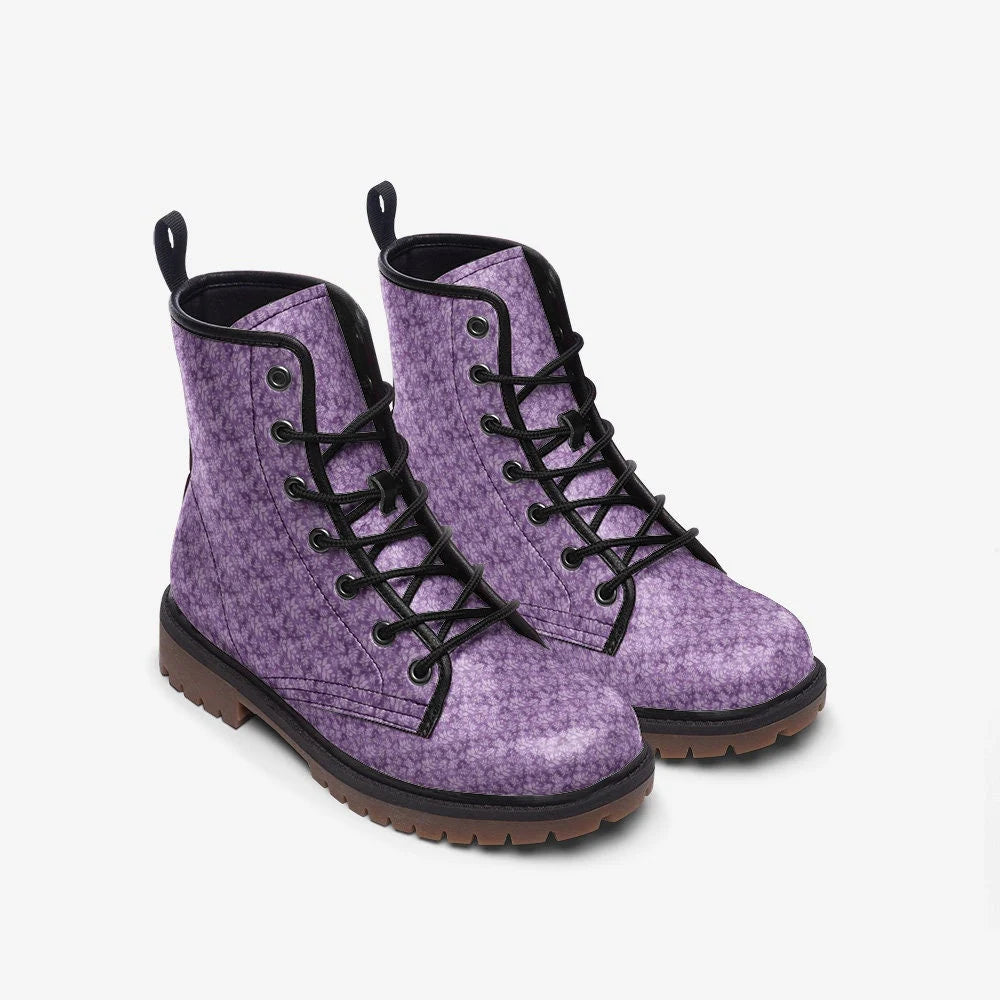 Lilac Purple Vegan Leather Boots