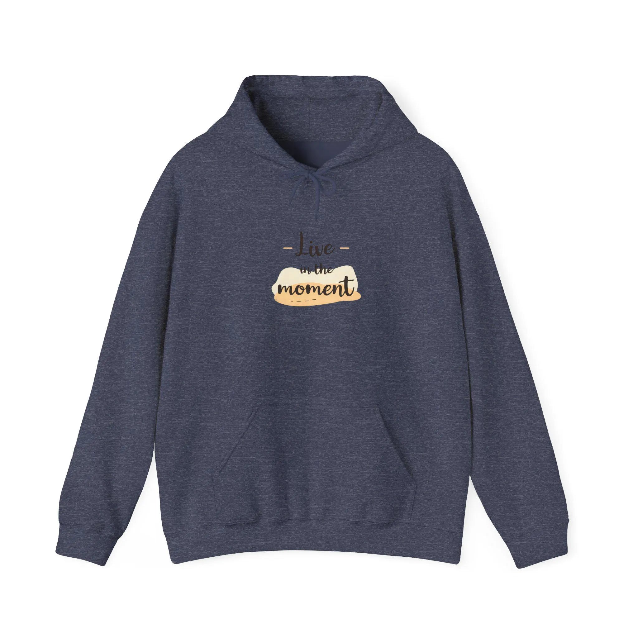 Cozy Unisex Hoodie Live in the Moment - Cotton/Polyester Blend