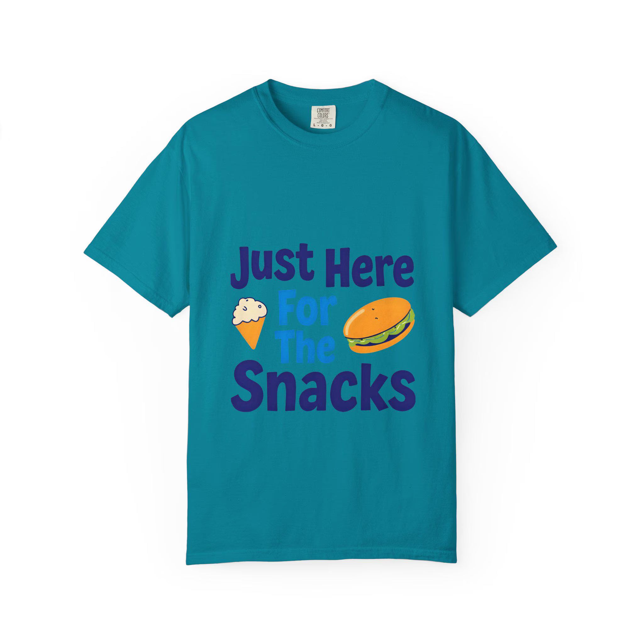 Just Here for the Snacks T-Shirt Unisex Garment-Dyed Cotton Tee
