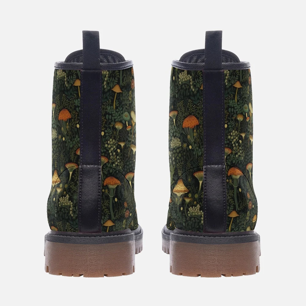 Cottagecore Mushroom Vegan Leather Boots
