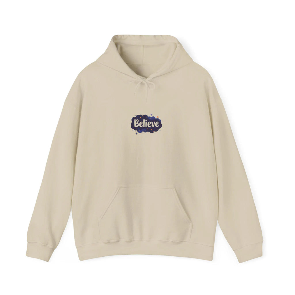 Believe Hooded Cozy Unisex Cotton-Blend Pullover
