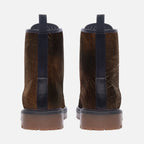 Copper Metal Patterned Vegan Leather Boots