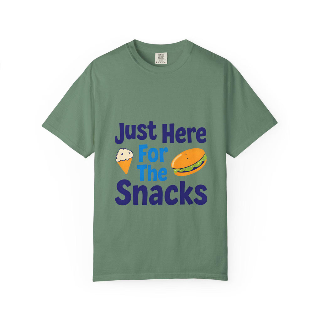 Just Here for the Snacks T-Shirt Unisex Garment-Dyed Cotton Tee