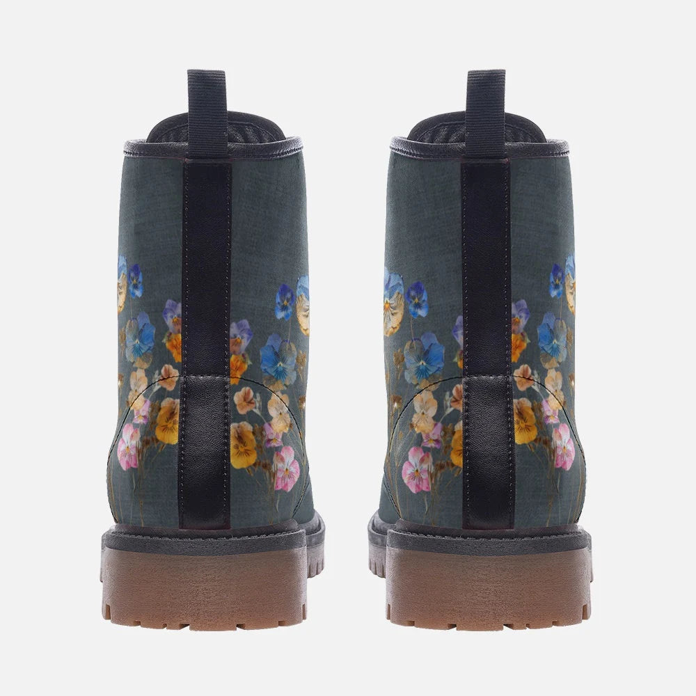 Flower Bunches Vegan Leather Boots