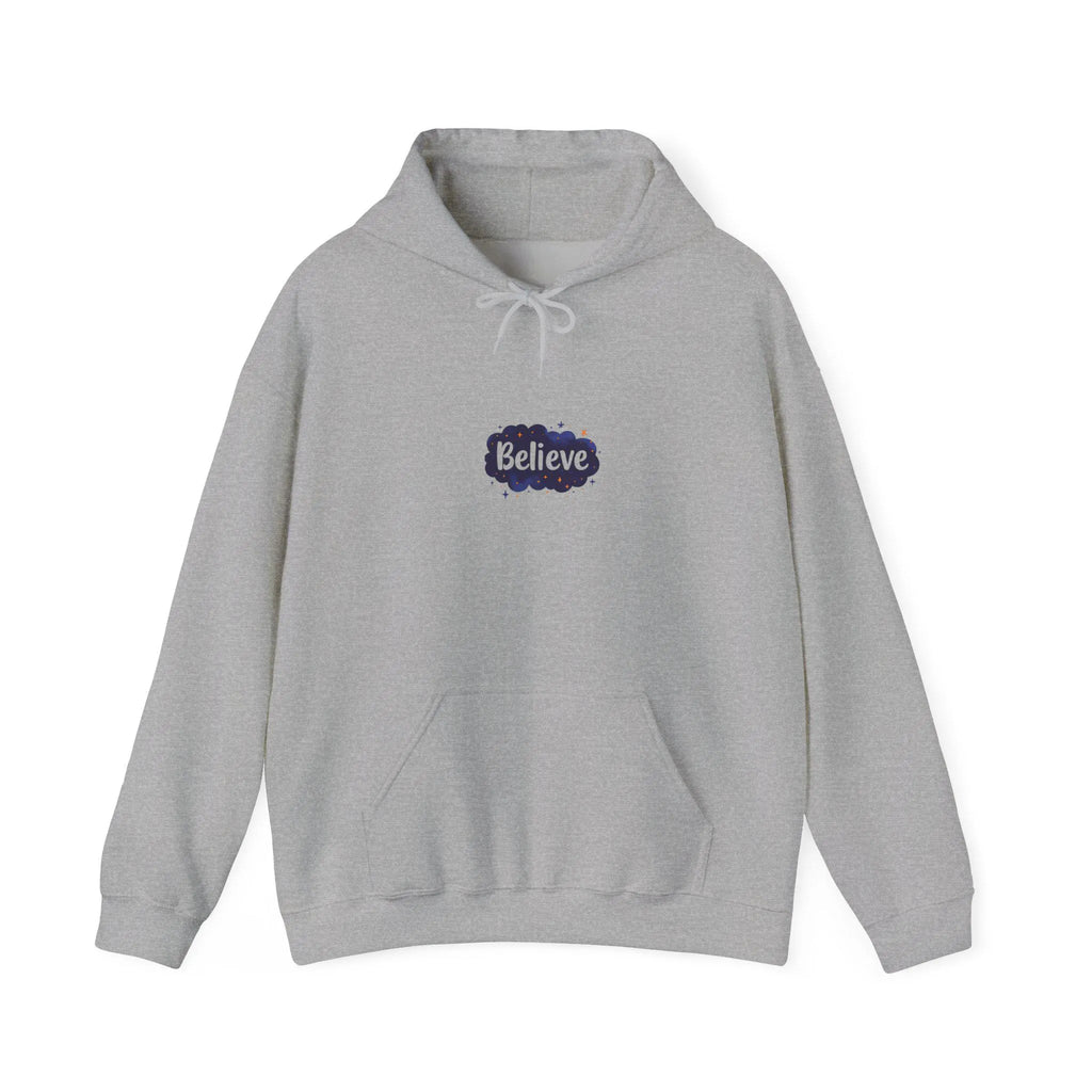 Believe Hooded Cozy Unisex Cotton-Blend Pullover