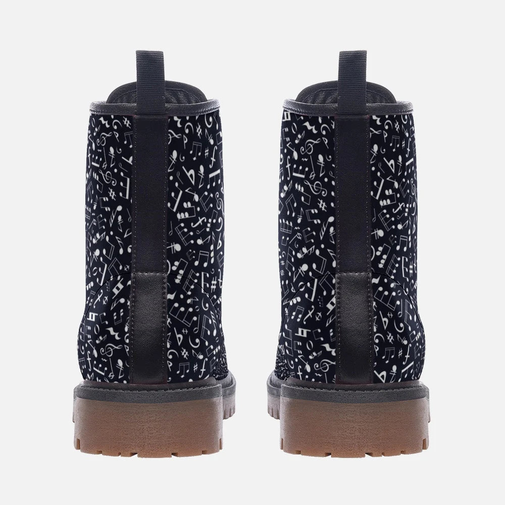 Musical Notes Vegan Leather Boots