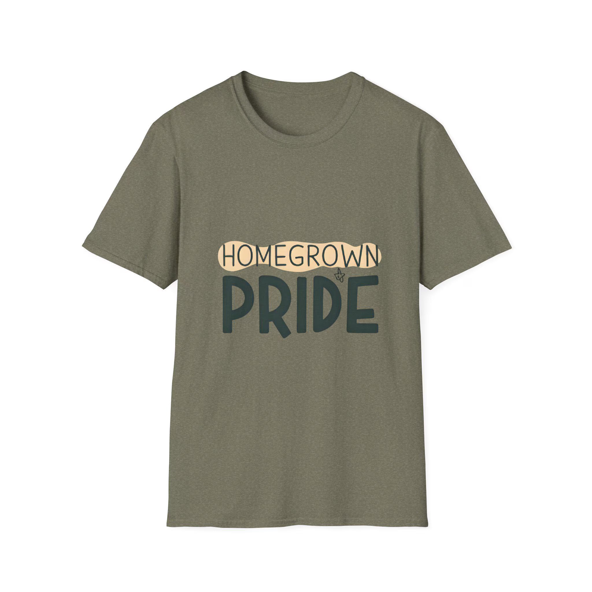 Homegrown Pride T-Shirt Softstyle Cotton Tee for Gardeners