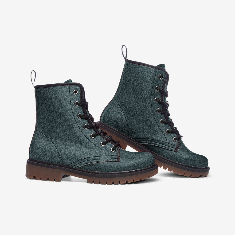 Green Geometrica Green Geometrical Patterned Festival Boots