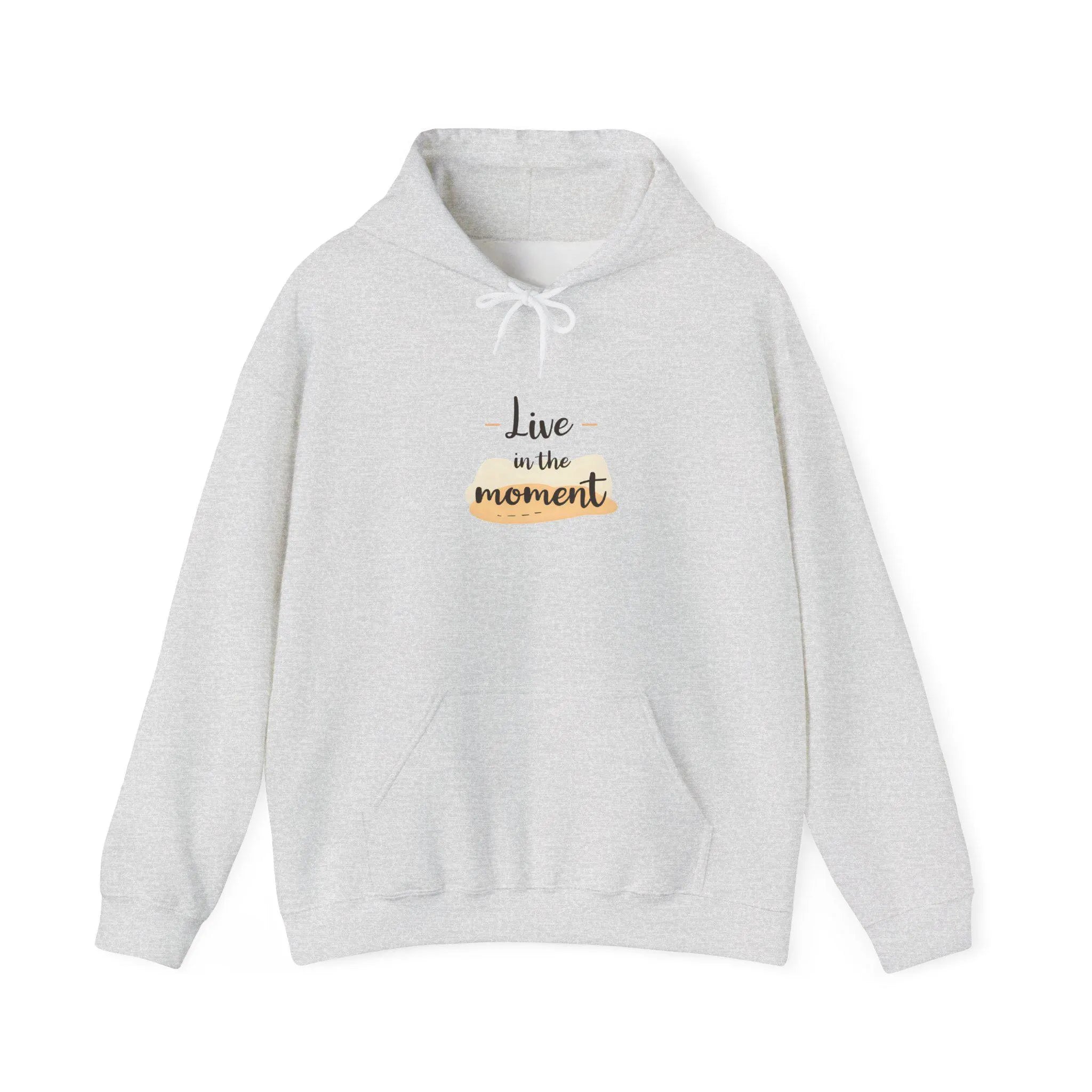 Cozy Unisex Hoodie Live in the Moment - Cotton/Polyester Blend