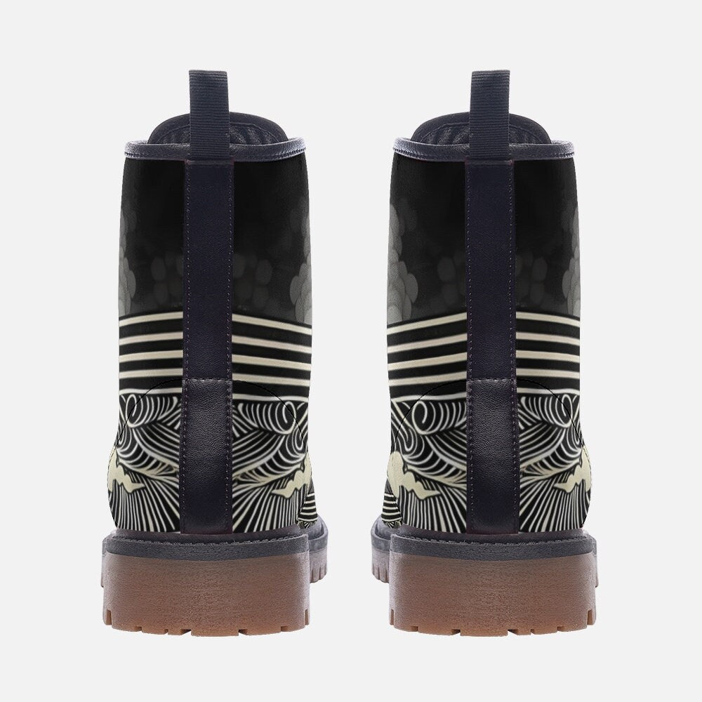 Activated Art Deco Vegan Leather Boots