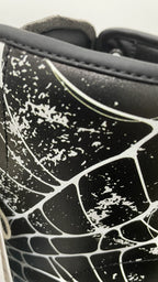 Blue Floral Vegan Leather Boots