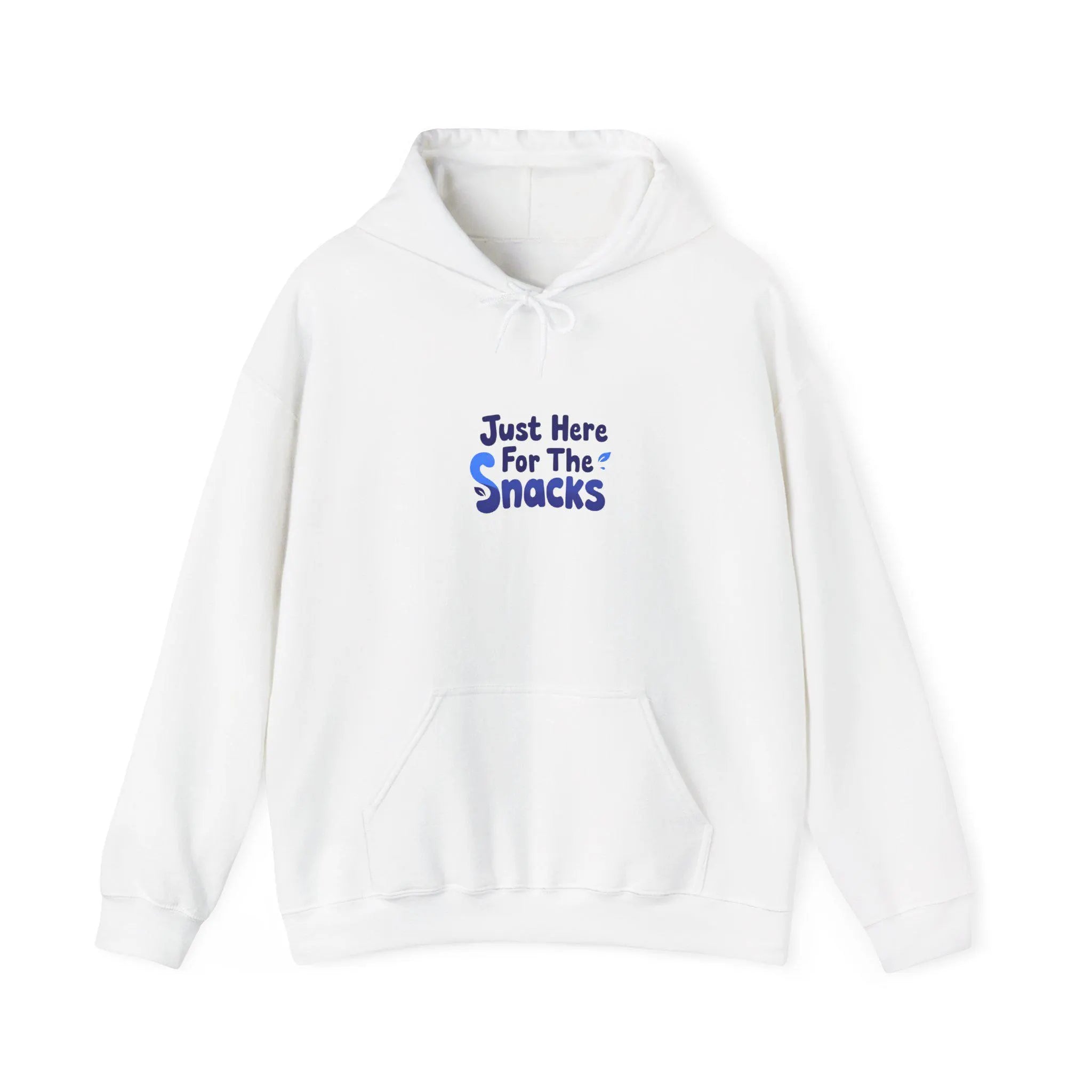 Funny "Just Here for the Snacks" Graphic Hoodie, Unisex , Comfy Pullover Jumper, Foodie Gift, Cozy Graphic Hoodie