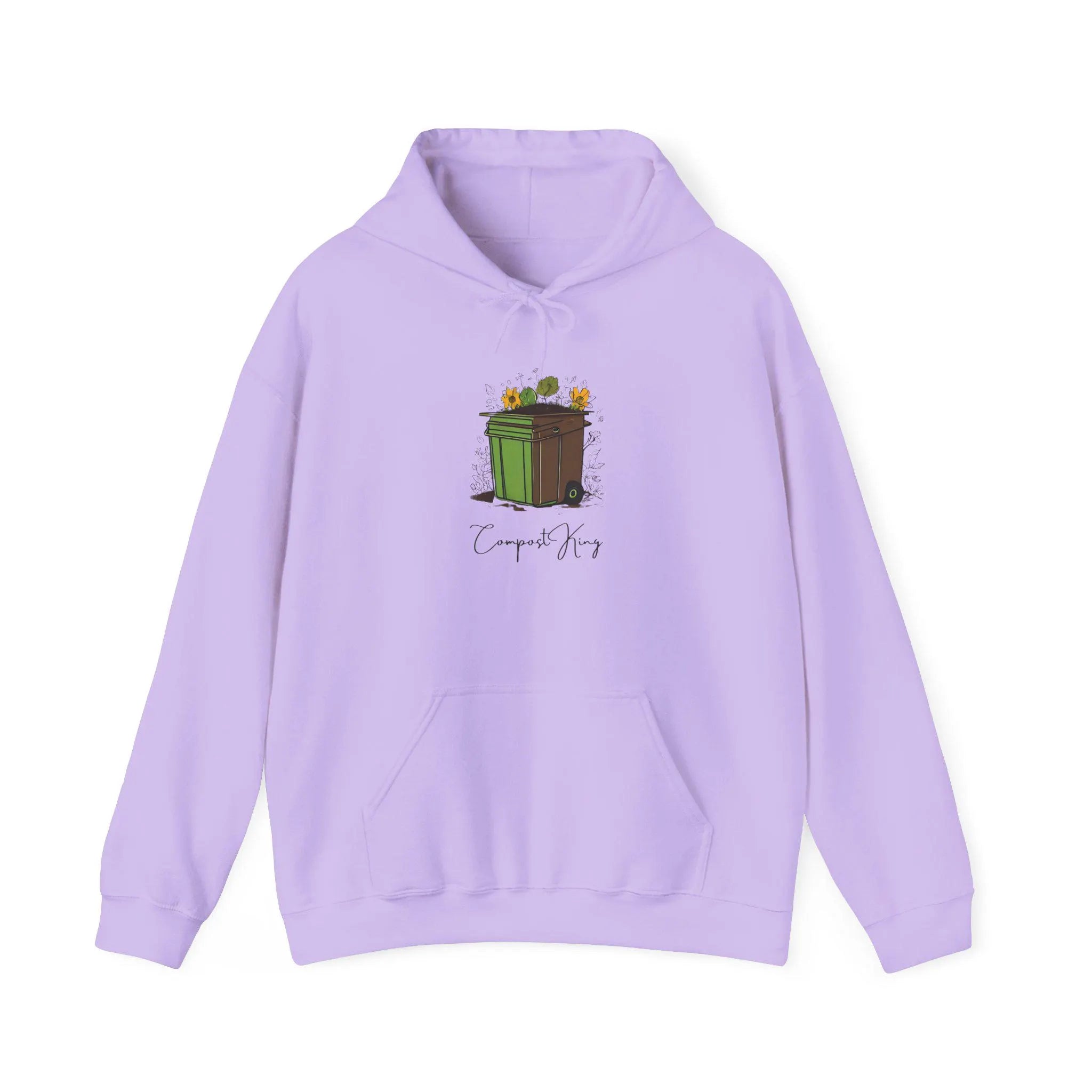 Whimsical Trash Can Hoodie Cozy Eco-Friendly Streetwear
