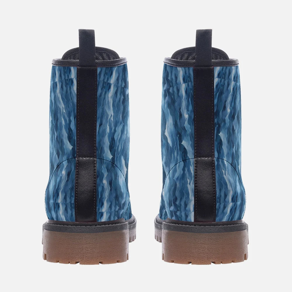Blue Waves Vegan Leather Boots