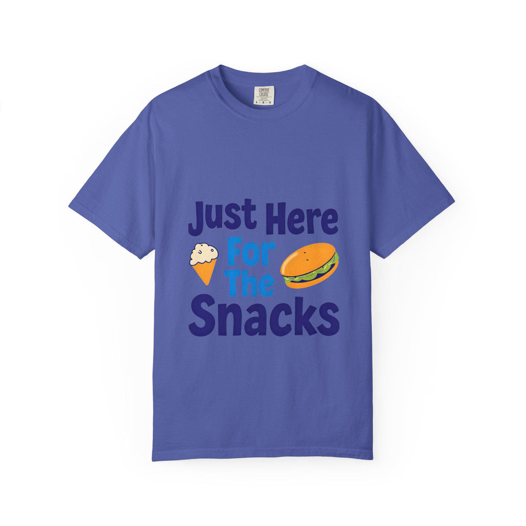 Just Here for the Snacks T-Shirt Unisex Garment-Dyed Cotton Tee