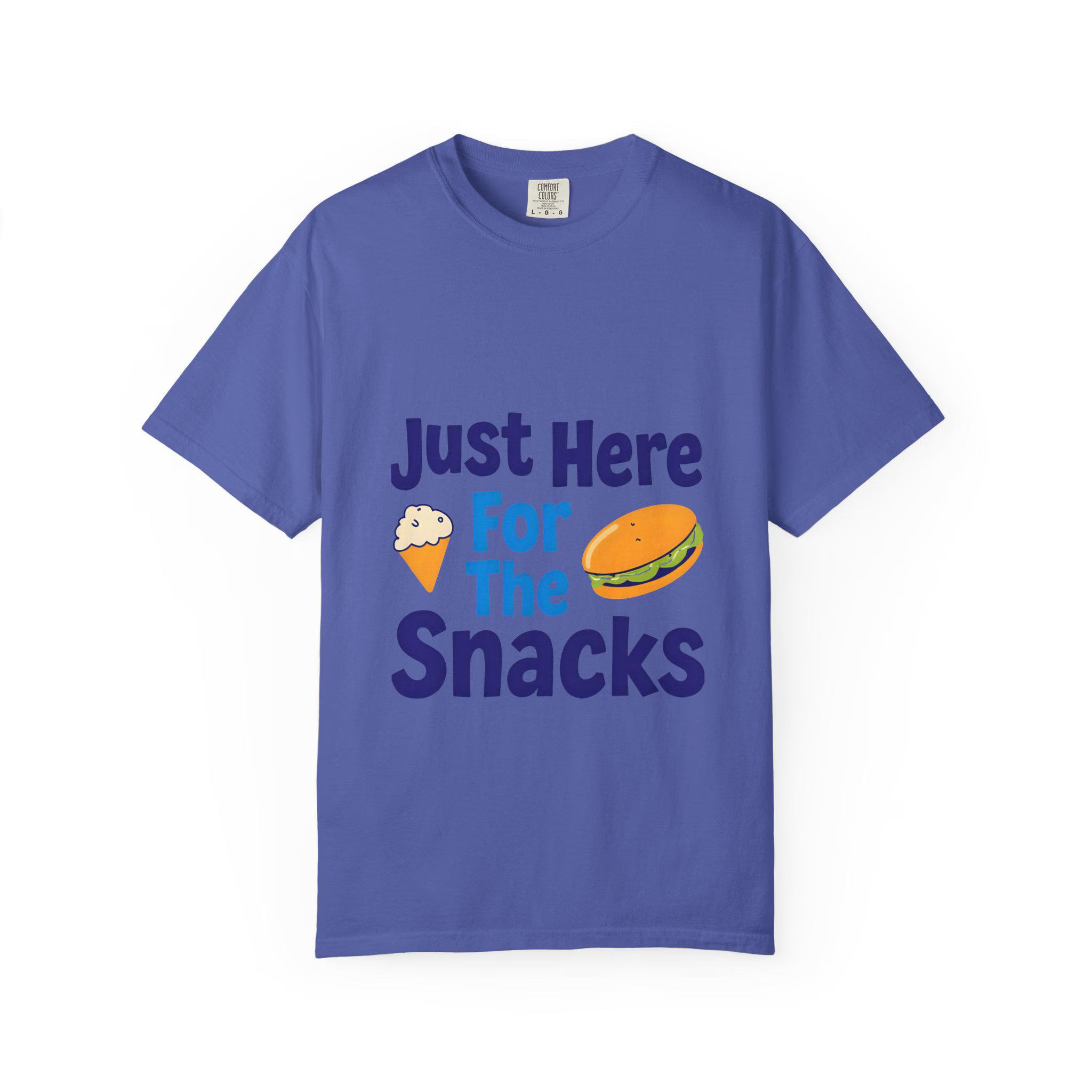 Just Here for the Snacks T-Shirt Unisex Garment-Dyed Cotton Tee