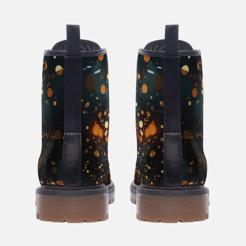 Abstract Winter Starburst Vegan Leather Festival Boots