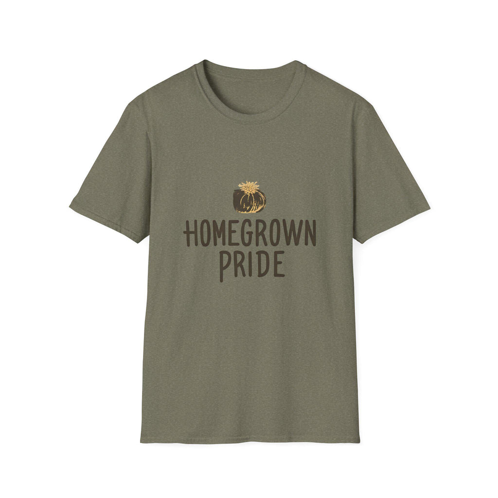 Homegrown Pride T-Shirt Soft Ring-Spun Cotton Tee, Gift for Gardeners