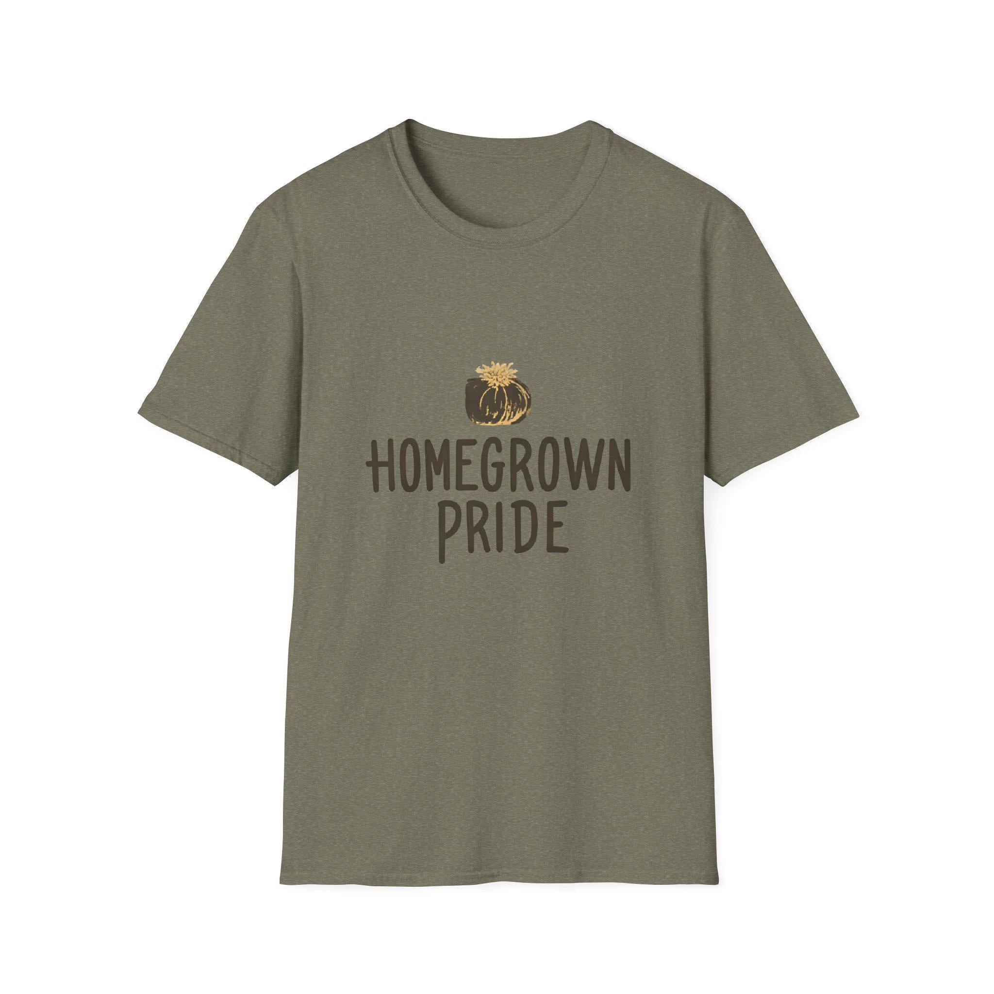 Homegrown Pride T-Shirt Soft Ring-Spun Cotton Tee, Gift for Gardeners