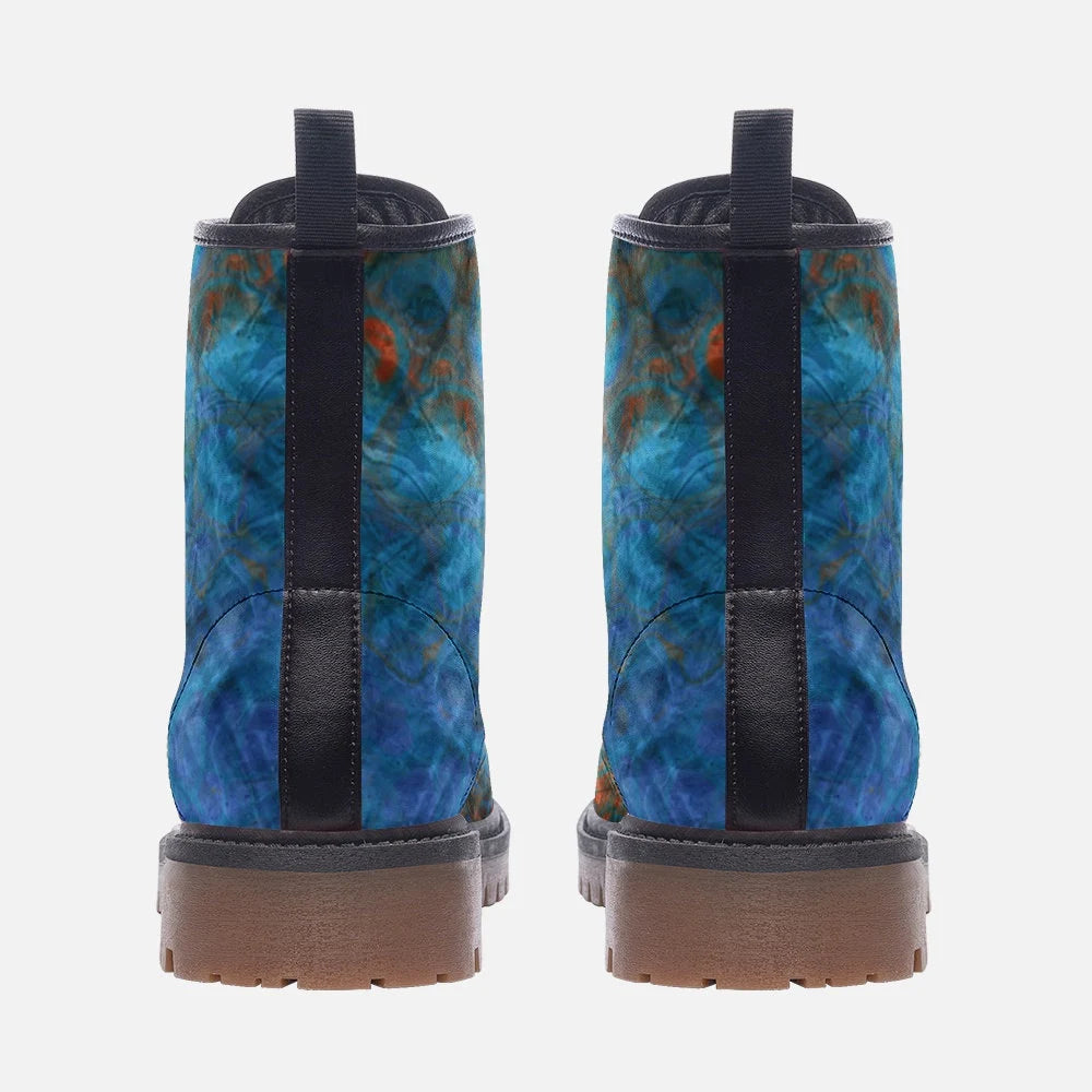 Marbellous Blue Vegan Leather Boots