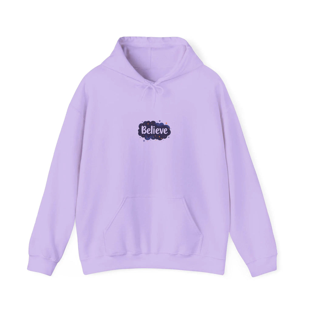 Believe Hooded Cozy Unisex Cotton-Blend Pullover