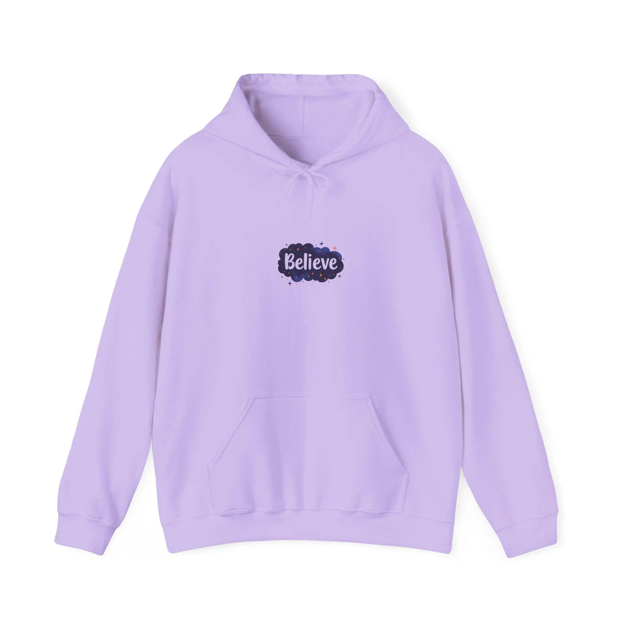 Believe Hooded Cozy Unisex Cotton-Blend Pullover