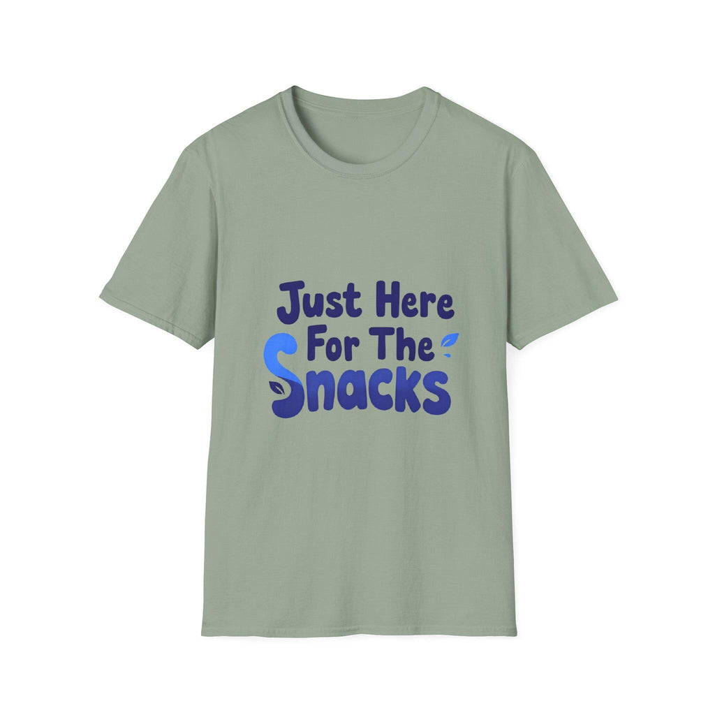 Just Here for the Snacks T-Shirt Funny Foodie Unisex Tee