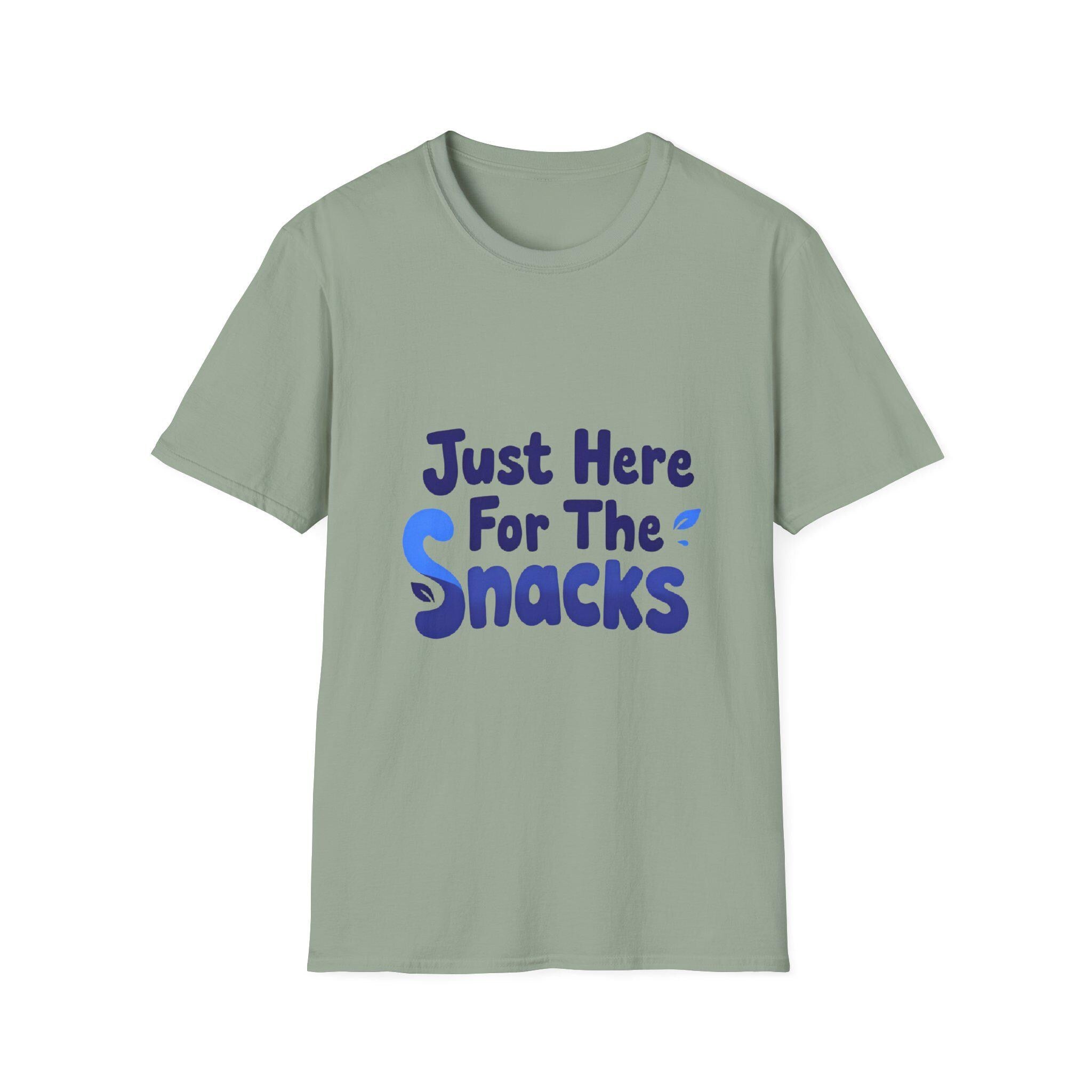 Just Here for the Snacks T-Shirt Funny Foodie Unisex Tee