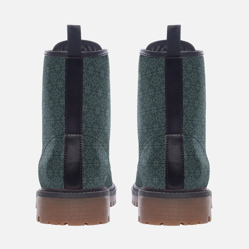 Green Geometrica Green Geometrical Patterned Festival Boots